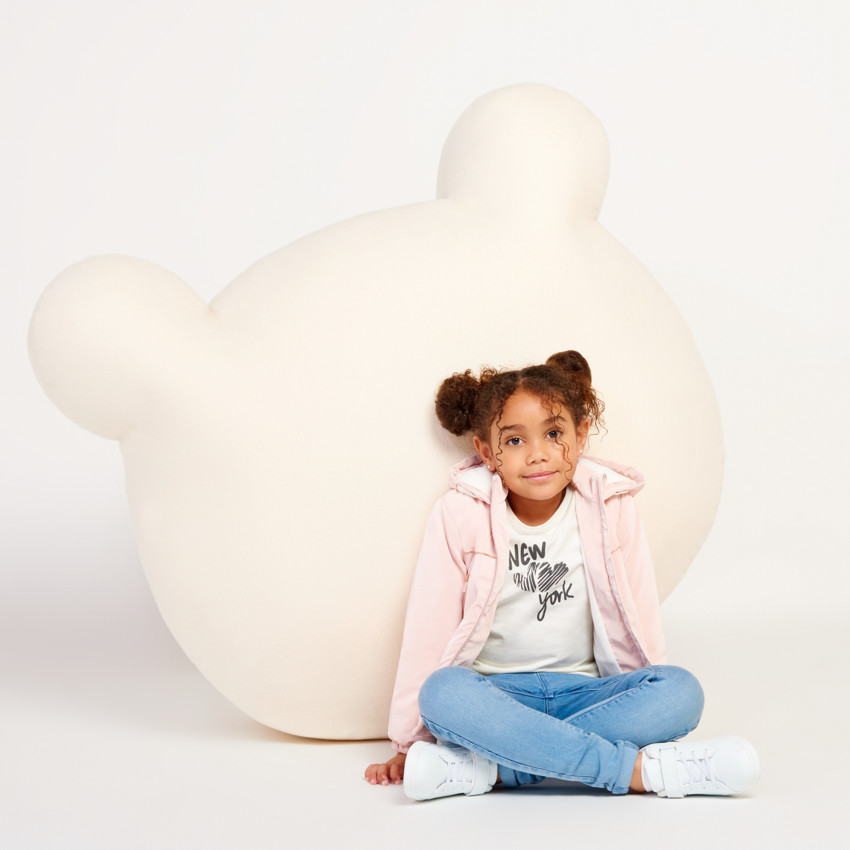 Coupe-vent en ripstop uni doublé sherpa pour fille 