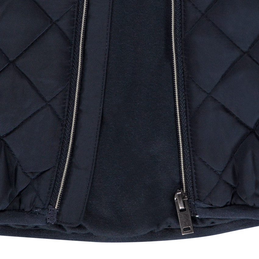 Doudoune sans manches bi-matière pour bébé garçon 