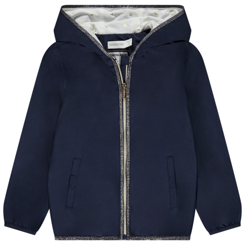 Windjack met bedrukte voering voor meisjes 