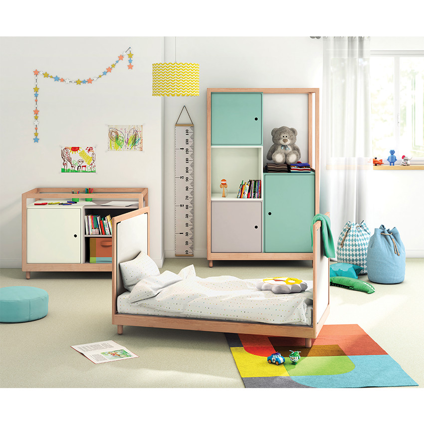 Grand caisson avec porte My Story - Vert 