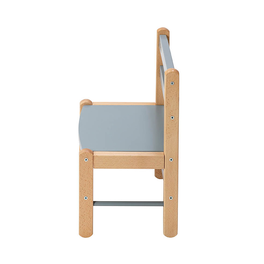 Petite chaise Louise hybride bleu gris 