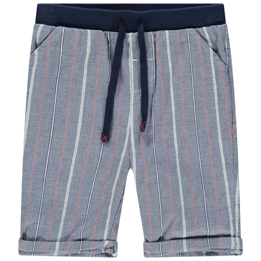 Bermuda à rayures all-over et taille élastiquée 