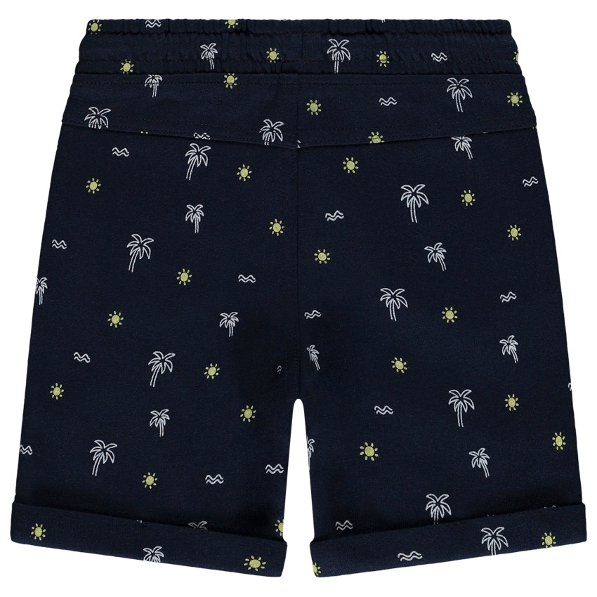 Bermuda fleece met palmenprint voor baby jongen 