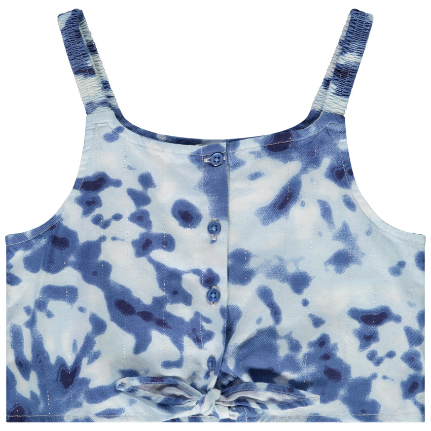 Top à bretelles smockées effet tie & dye pour fille 