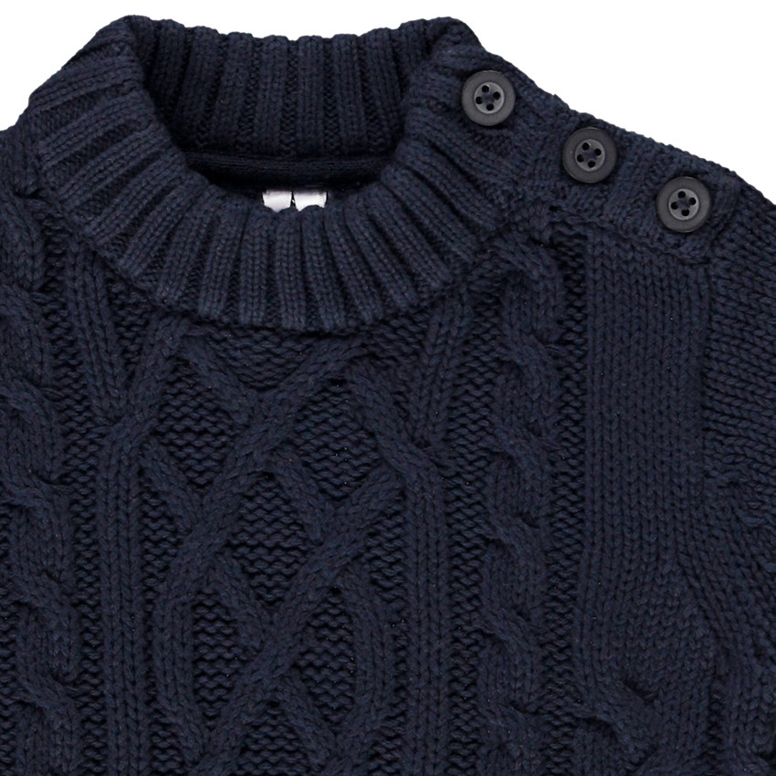 Trui in fantasie breiwerk voor baby jongen 