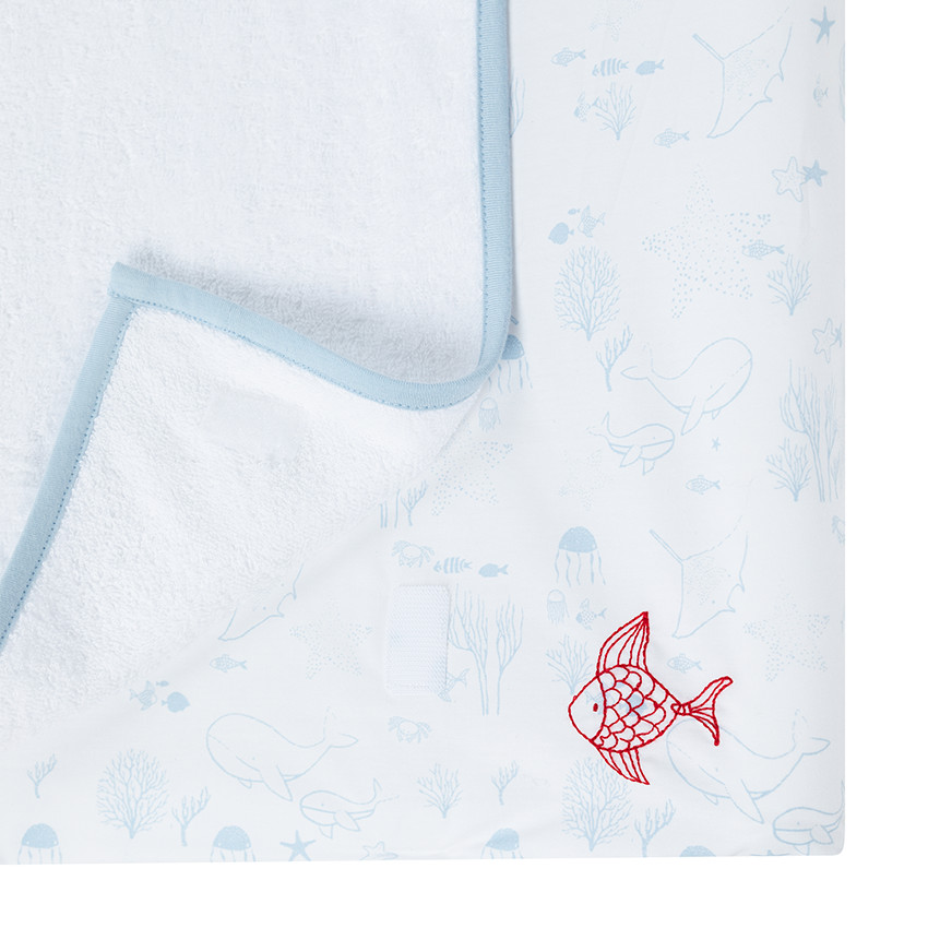 Housse De Matelas à Langer Bébé 50x70 Cm - 100% Coton - OEKO-TEX - Fabriqué En UE - Broderie Blanche - Vizaro