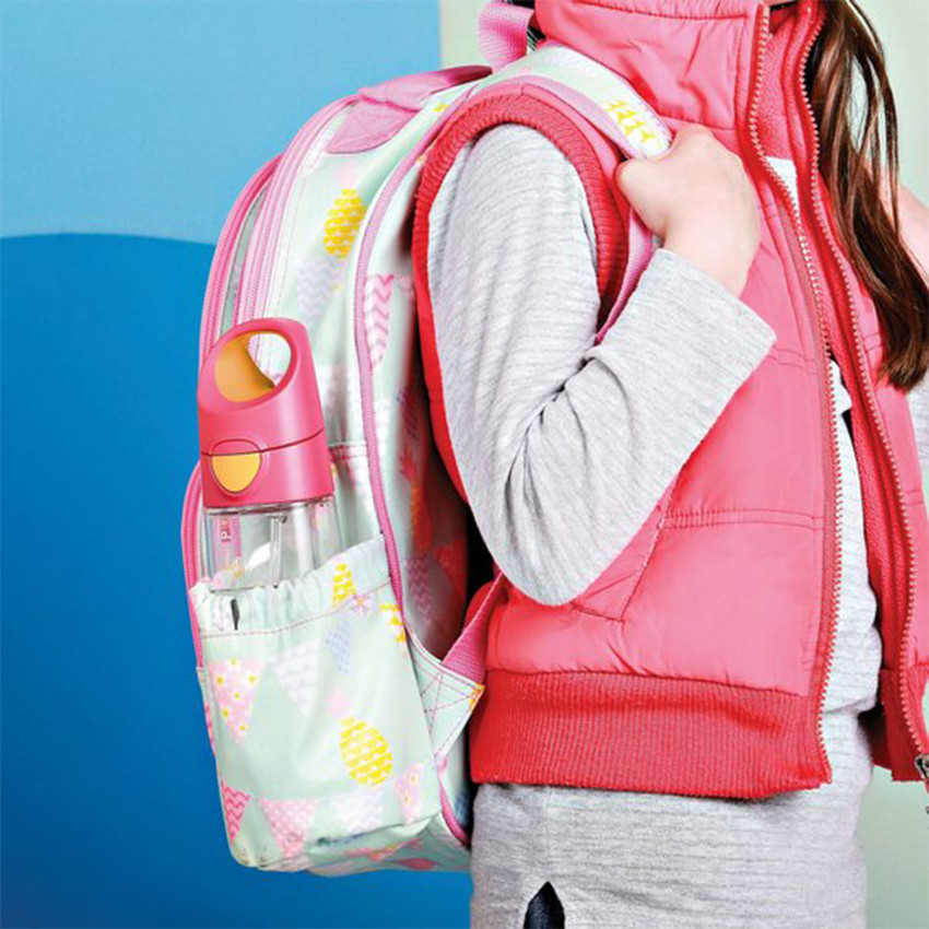 Gourde Tritan avec paille en silicone pour enfants 450ml Emerald Forest 