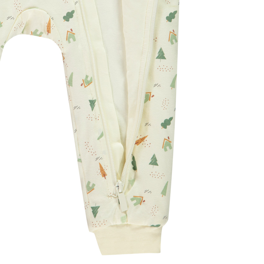 Pyjama topper met rits en print voor baby jongen 