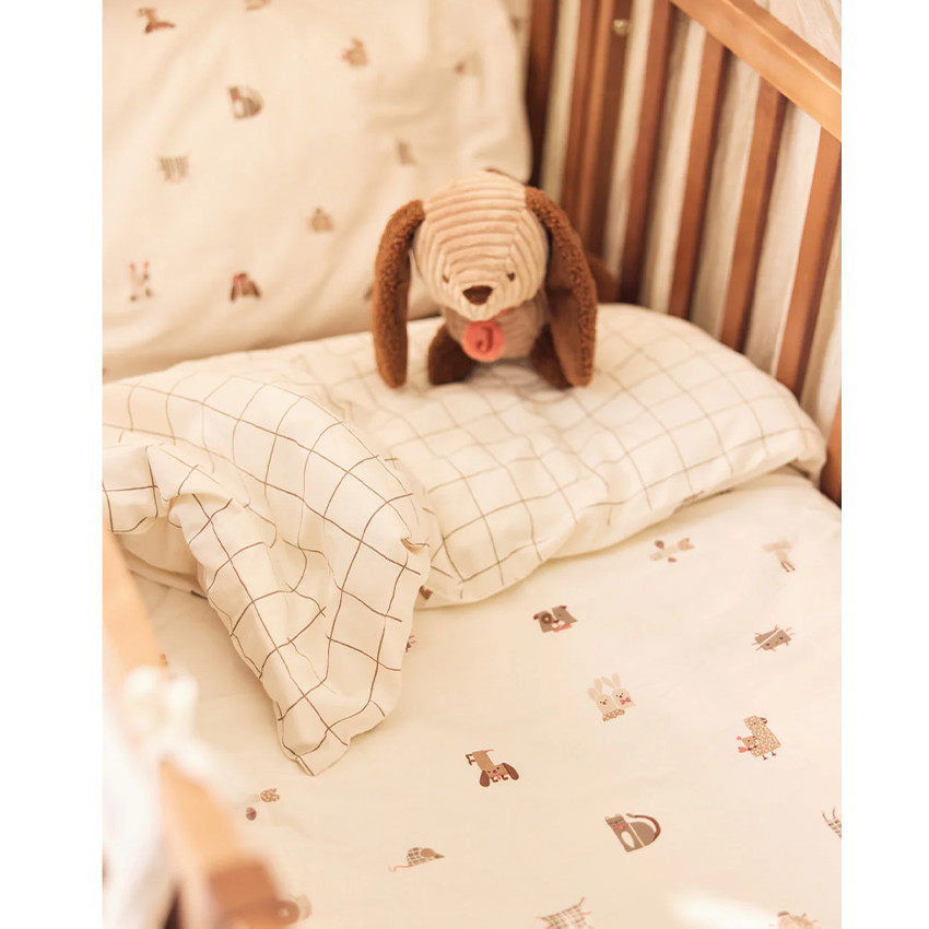 Housse de couette + taie d'oreiller - Animal Friends - 100x140 cm 