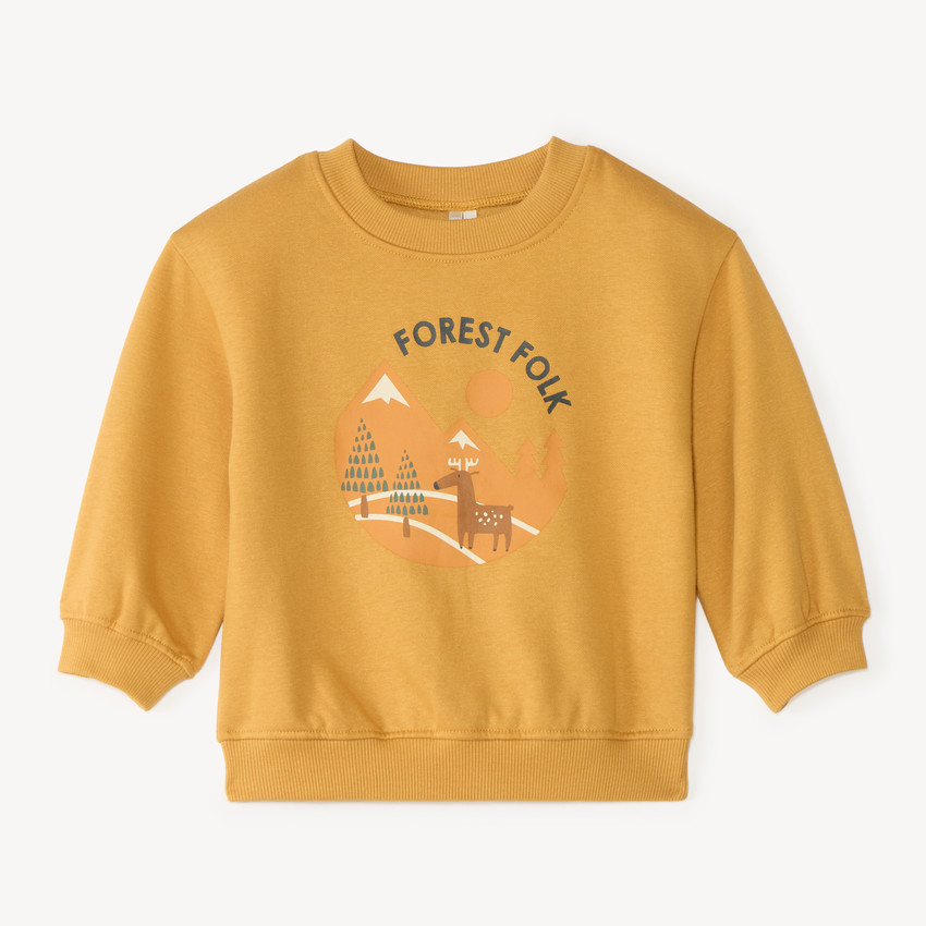 Oversized sweatshirt voor babyjongen met fantasieprint 