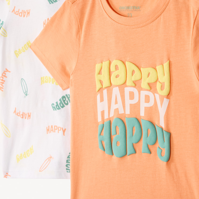 Lot de 4 t-shirts manches courtes fantaisie pour bébé garçon 