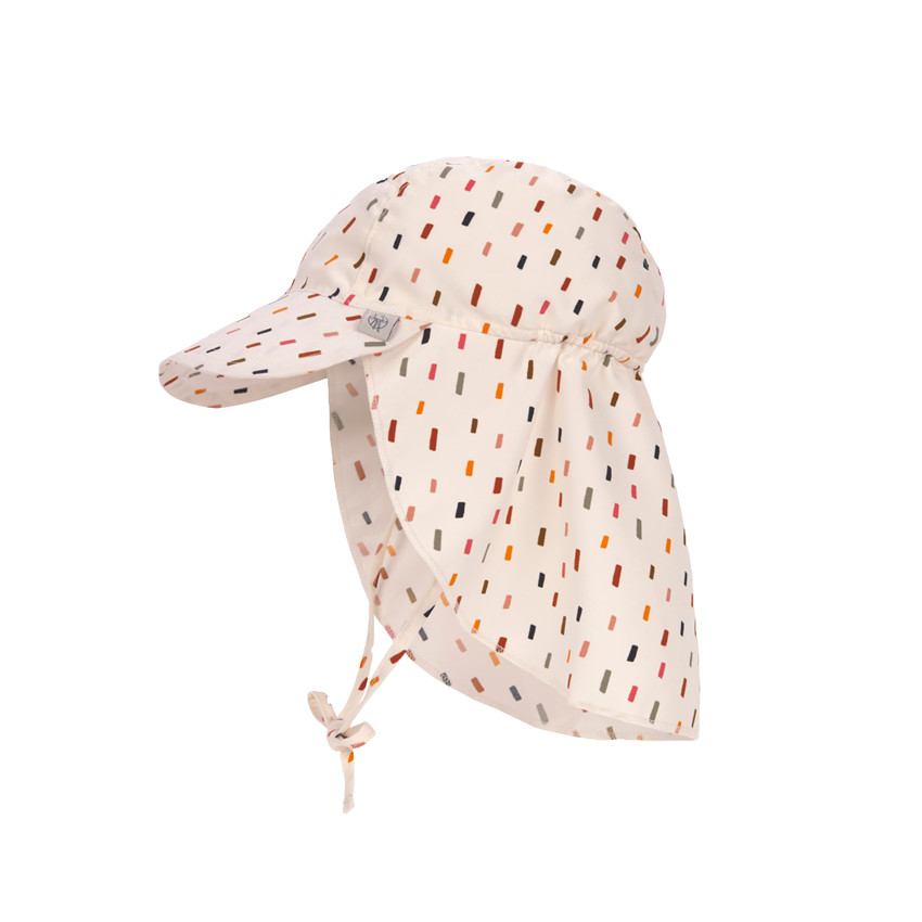 Casquette protège-nuque 7-18M avec imprimé traits 