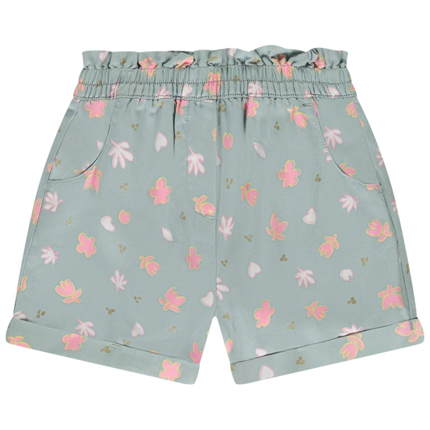 Short met fantasiedruk in Tencel meisjes 