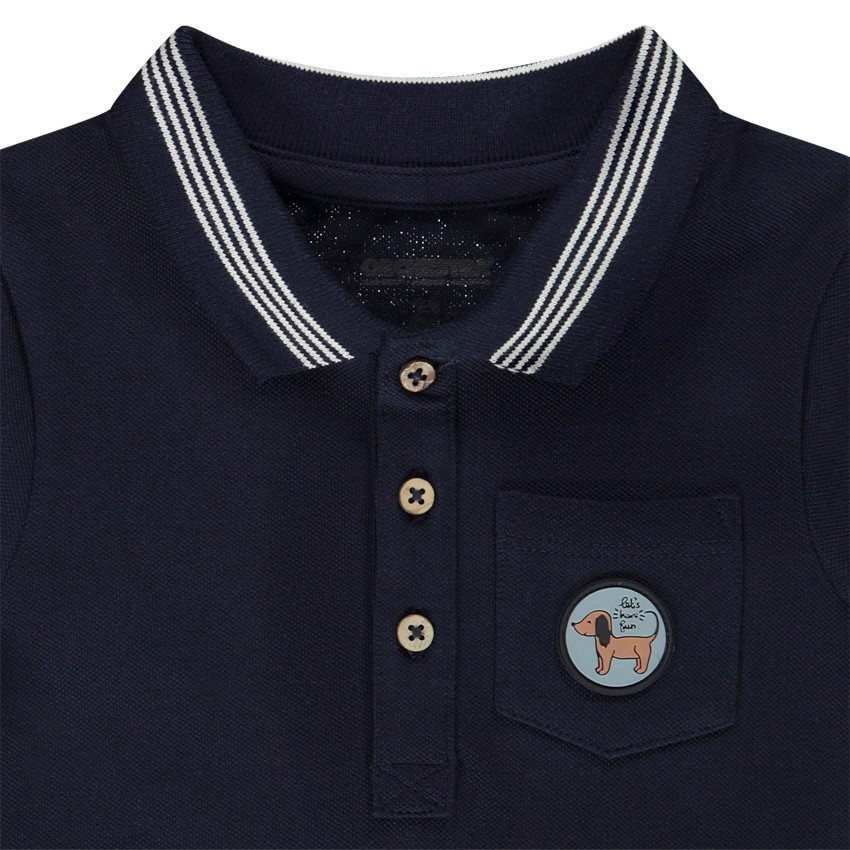 Polo manches courtes en piqué de coton pour bébé garçon 