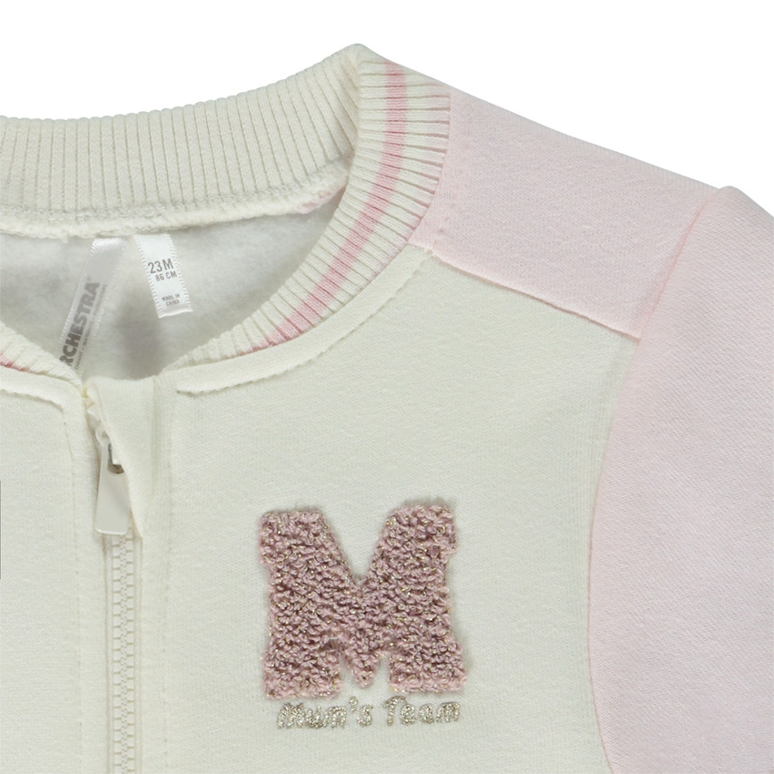 Veste teddy à patch bouclettes pour bébé fille 