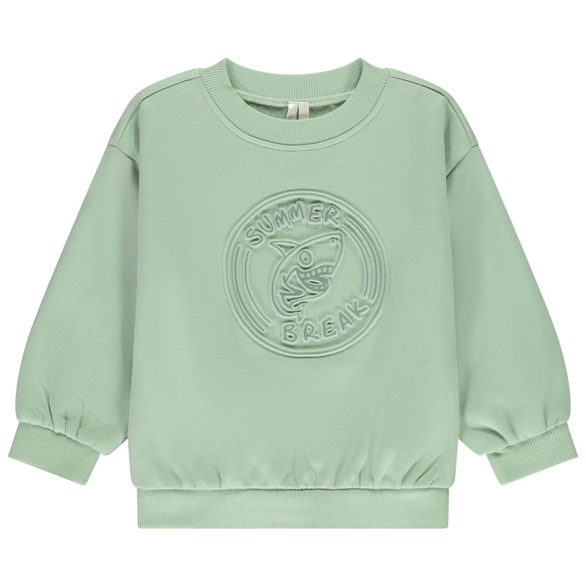 Oversize sweatshirt met reliëfprint voor baby jongen 