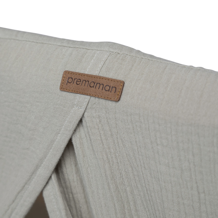 Toile en gaze de coton pour lit Premissori vert 