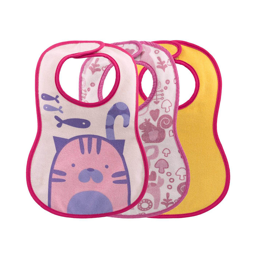 Lot de 3 bavoirs 6m+ – Animaux  