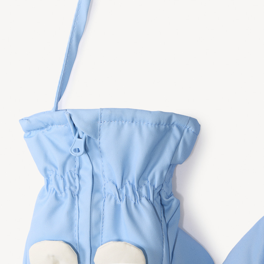 Moufles de ski ludique avec fermeture zip pour bébé garçon  