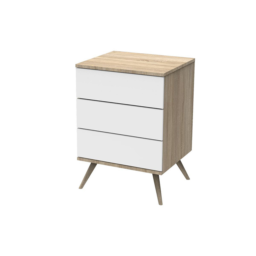 Lit combiné évolutif Seventies 60 x 120 cm - Bois/Blanc 