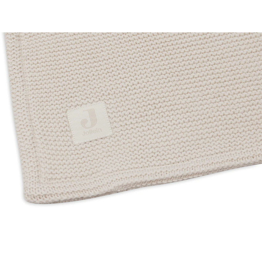 Couverture lit bébé - Basic Knit - Avoine/Velours - 100x150 cm 