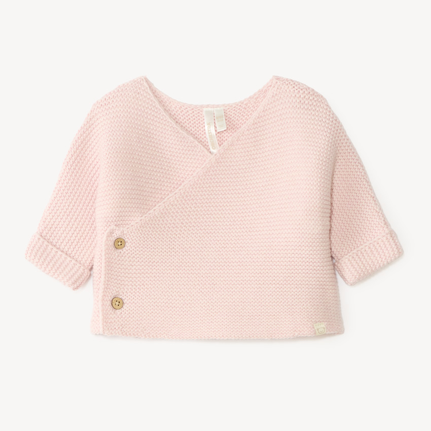 Garen vest in effen tricot voor meisjesbaby's 