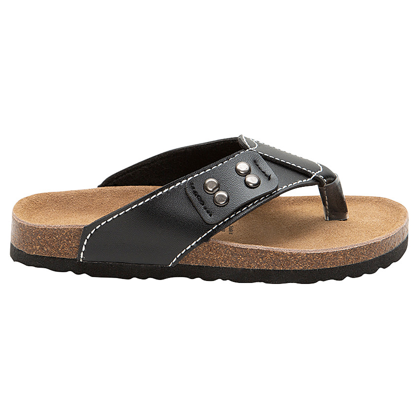 Sandalen met riempje, ledereffect en gevormde zool met kurkeffect 