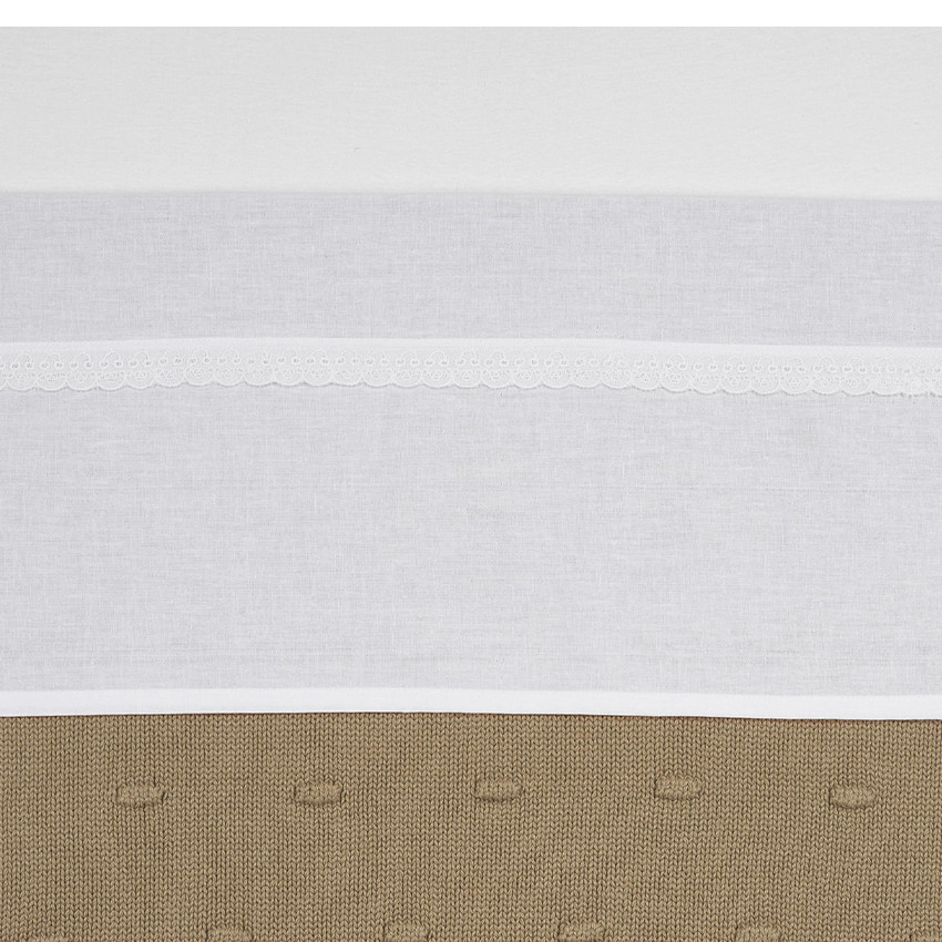 Drap dentelle berceau - 75x100 cm - Blanc 