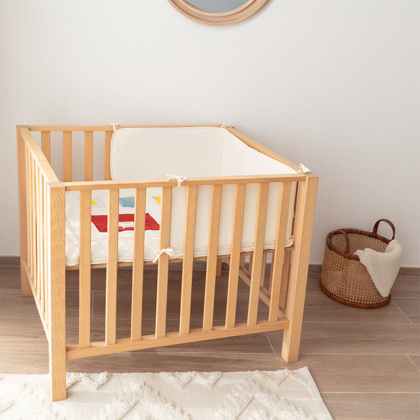 Tour de lit & Parc 30x180 Pure Coton Ivoire 