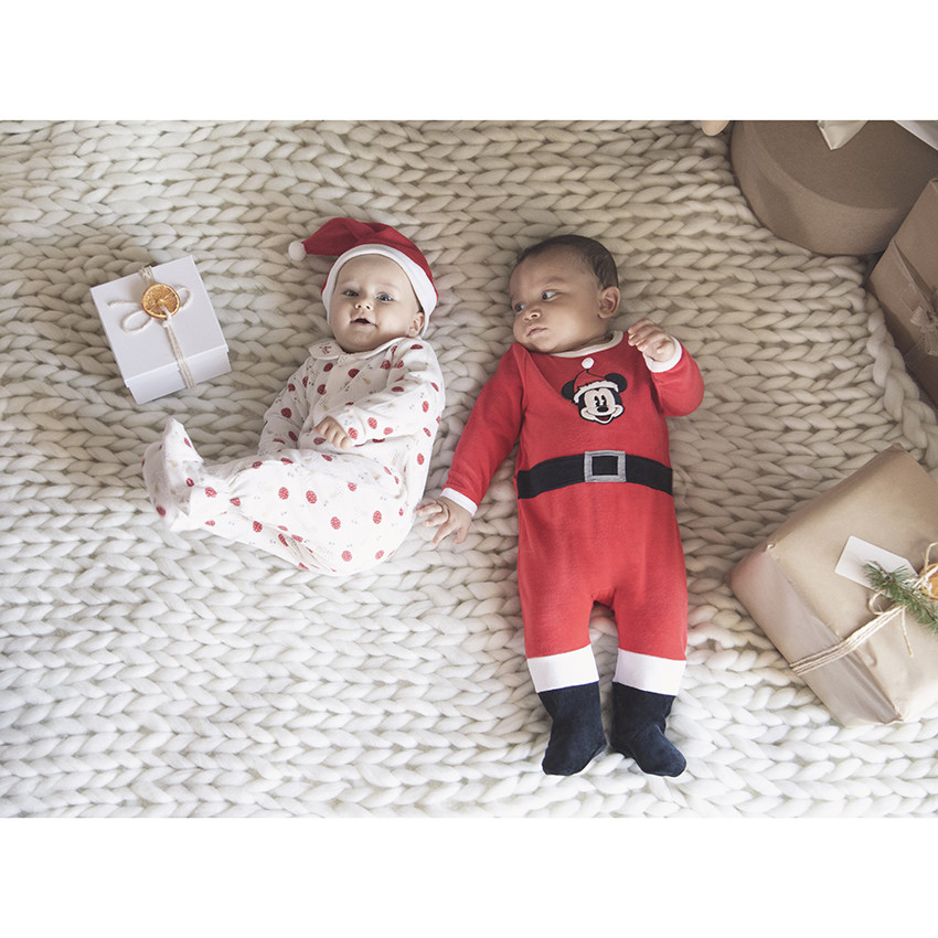 Fluwelen kerstslaappakje met Disney Mickey 