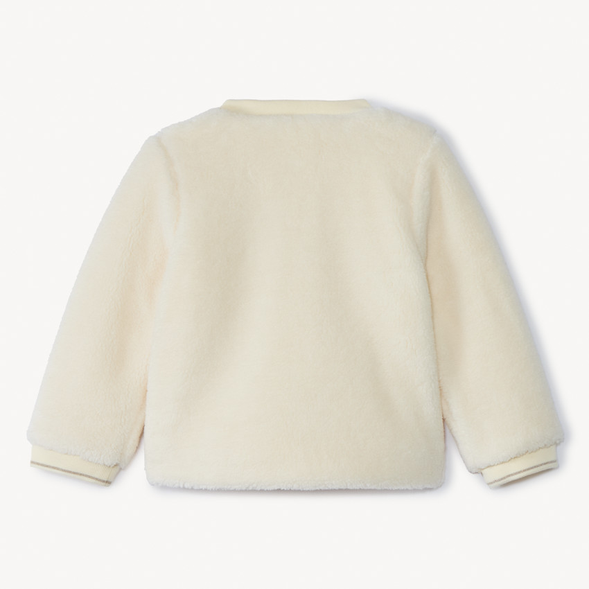 Veste en sherpa avec étoile dorée pour bébé fille 