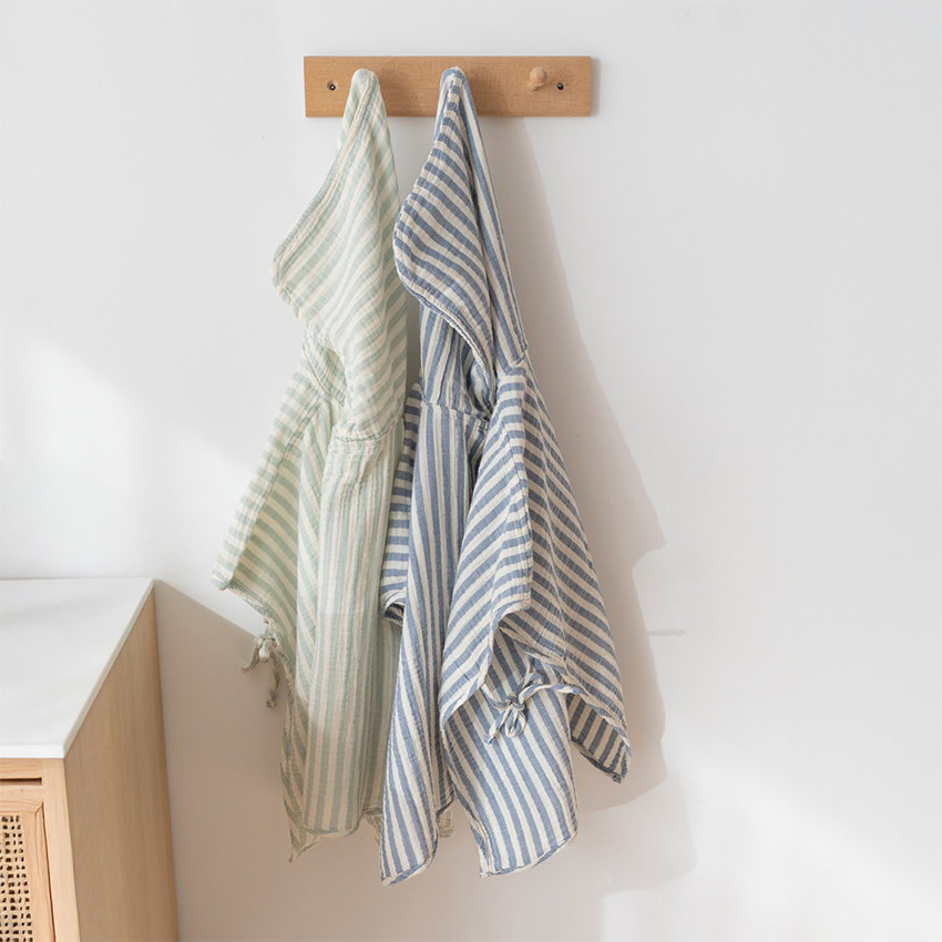 Poncho de bain Gaze de coton Stripe 9/36m Wonder 