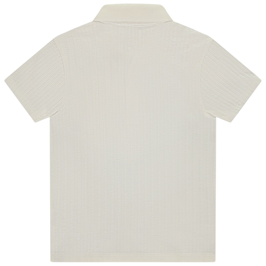 Polo manches courtes en jersey pointel pour garçon 