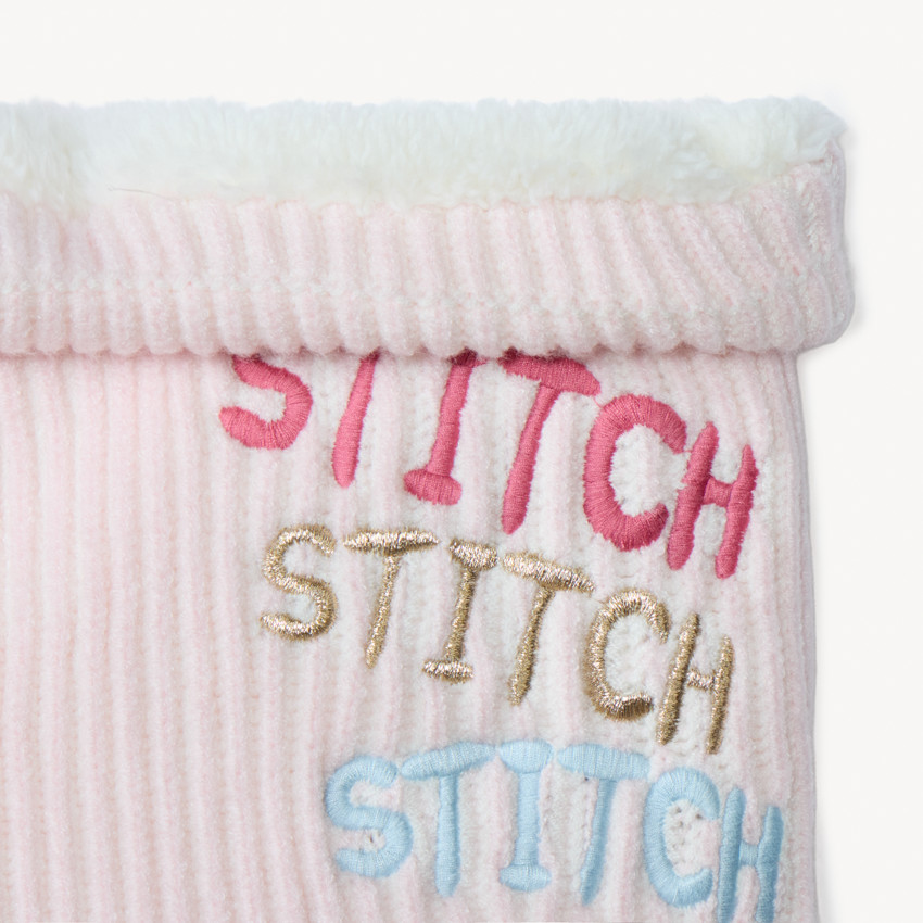 Set bonnet + snood Stitch Disney en tricot pour fille 
