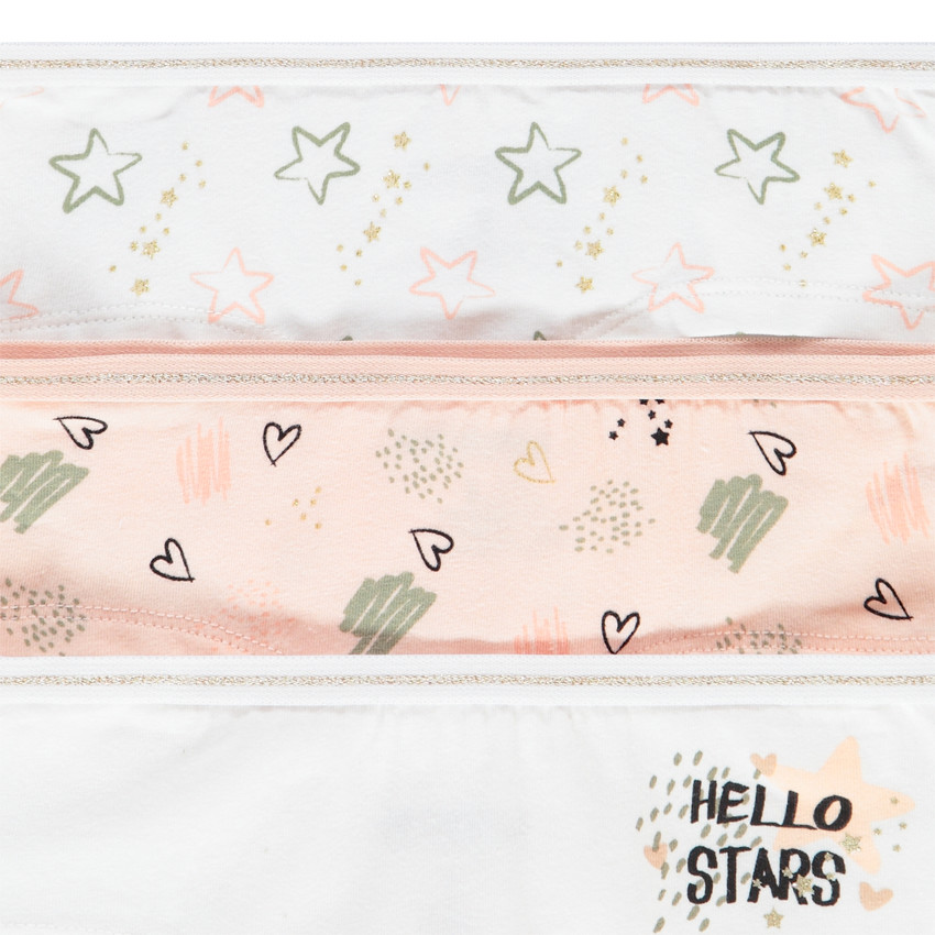 Lot de 3 shorties en coton pour enfant fille 
