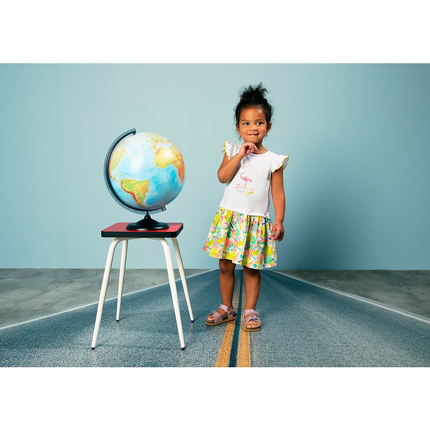 Robe 2 en 1 imprimé tropical pour bébé fille 