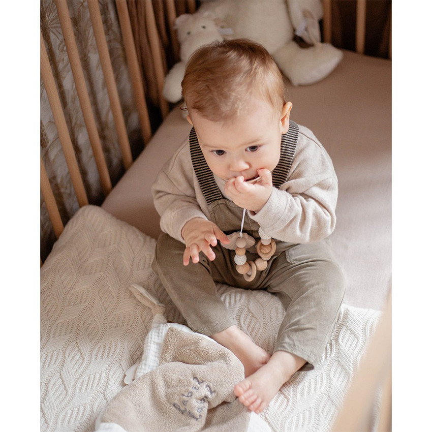 Attache sucette silicone Coquillage Nougat  