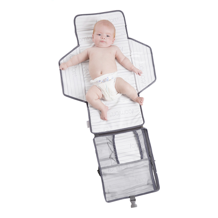 Matelas à langer portable Gris 