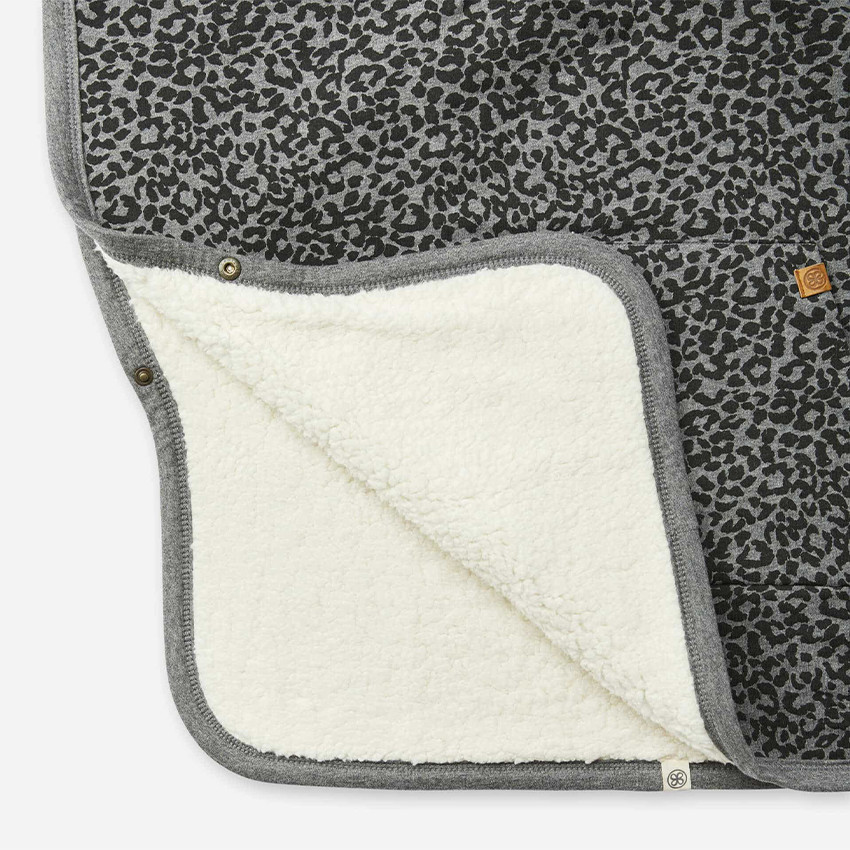 Poncho Teddy 1-3 ans Leopard Gris/Noir 