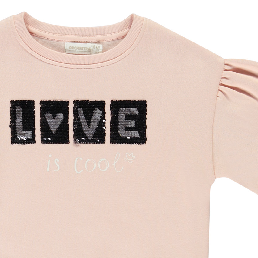 Sweat met pofmouwen en magische pailletten voor meisjes 