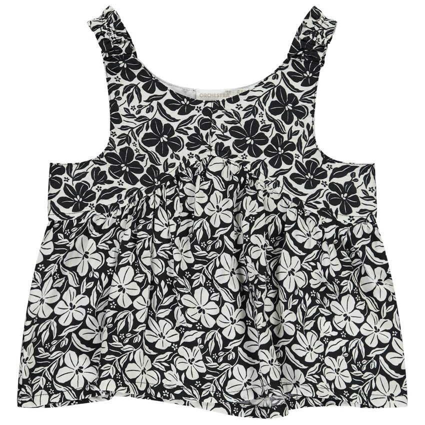 Top à bretelles imprimé fleuri pour fille 