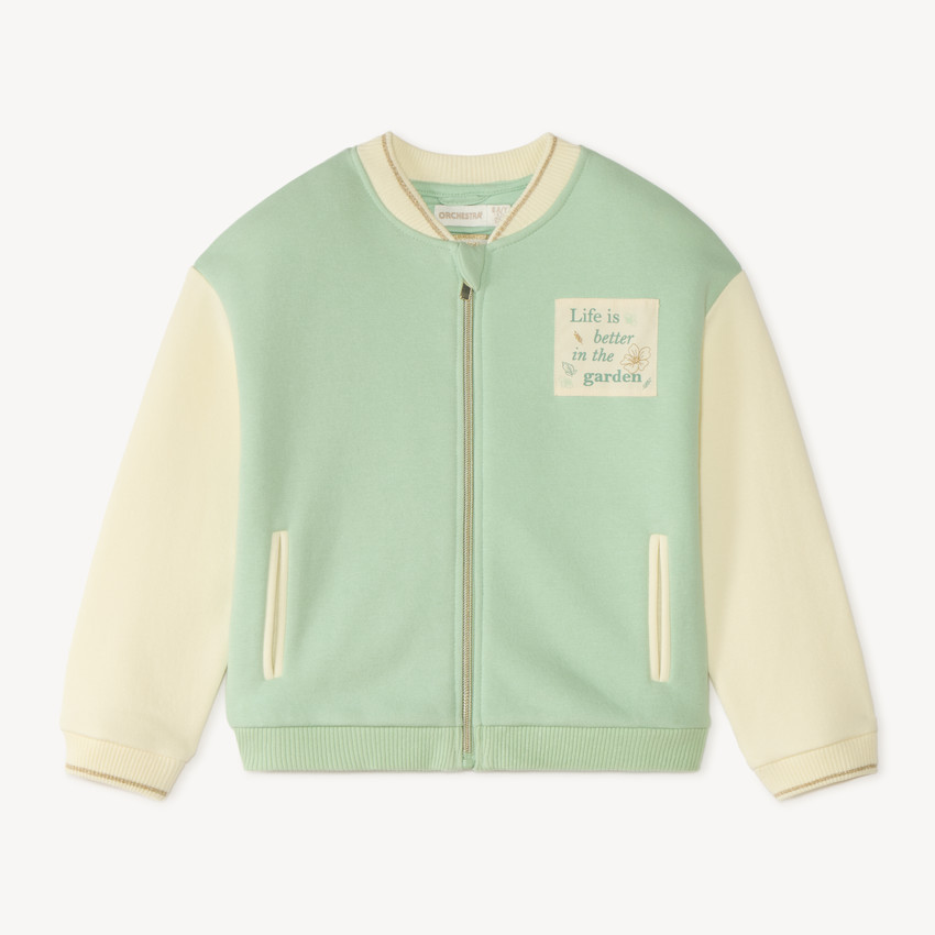 Teddy stijl vest van fleece met fantasie borduursel meisjes 