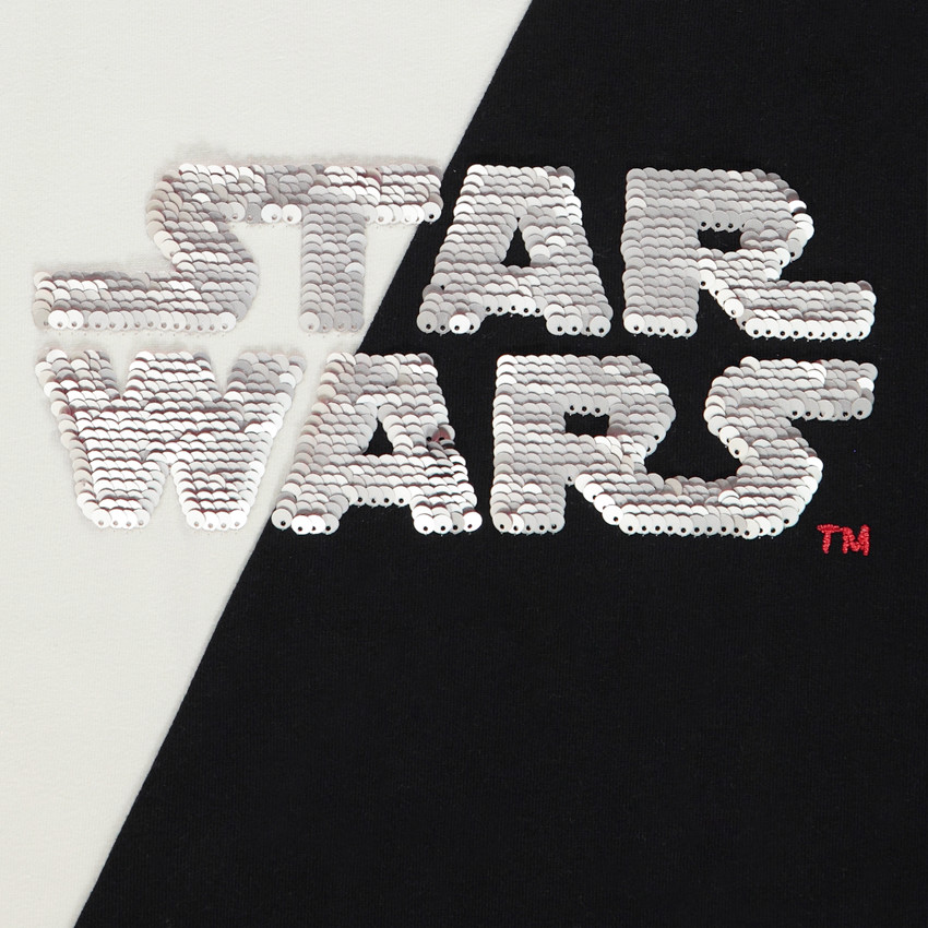 T-shirt manches longues à sequins magiques Star Wars pour garçon  