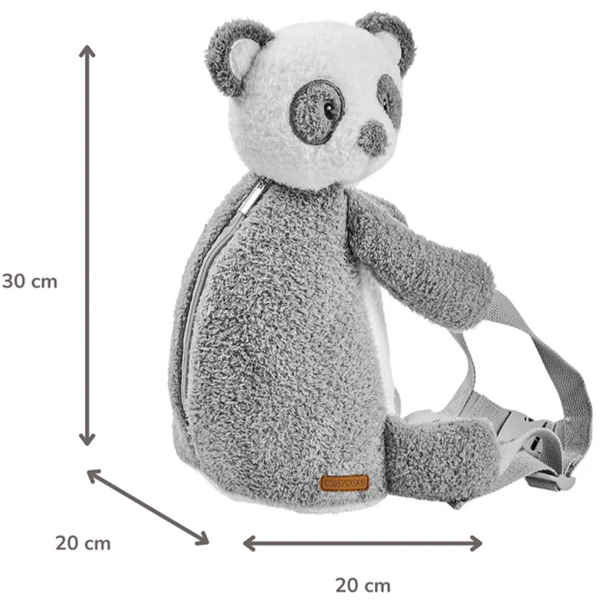 Sac à dos Teddy panda - Gris/blanc 