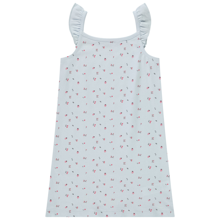 Babydoll met bretellen en print van rode vruchten voor meisjes 