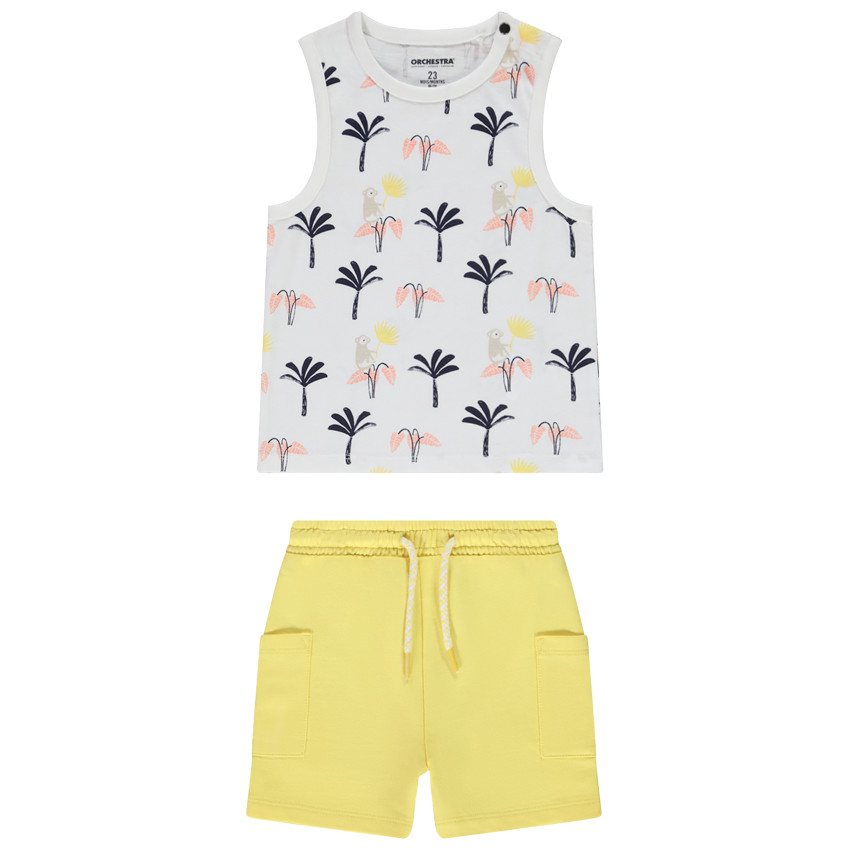 Set van 2 stuks met bedrukt hemdje voor baby jongen 