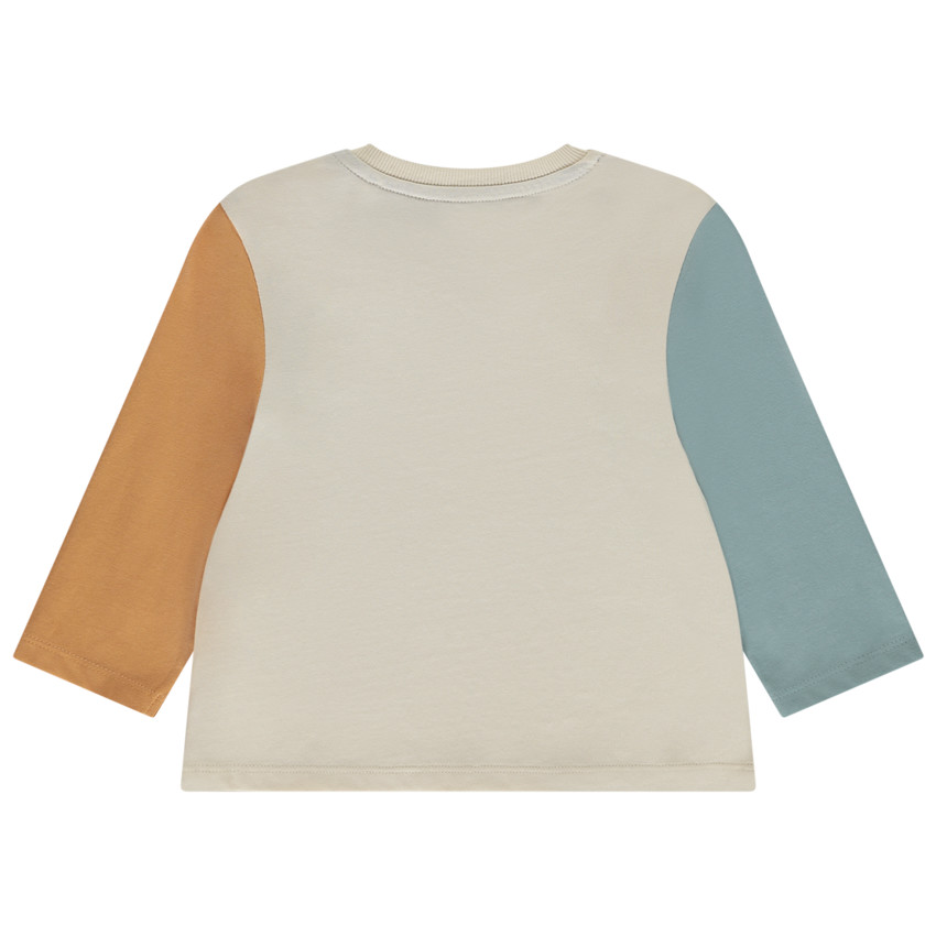 T-shirt met lange mouwen colour block effect voor baby jongen 