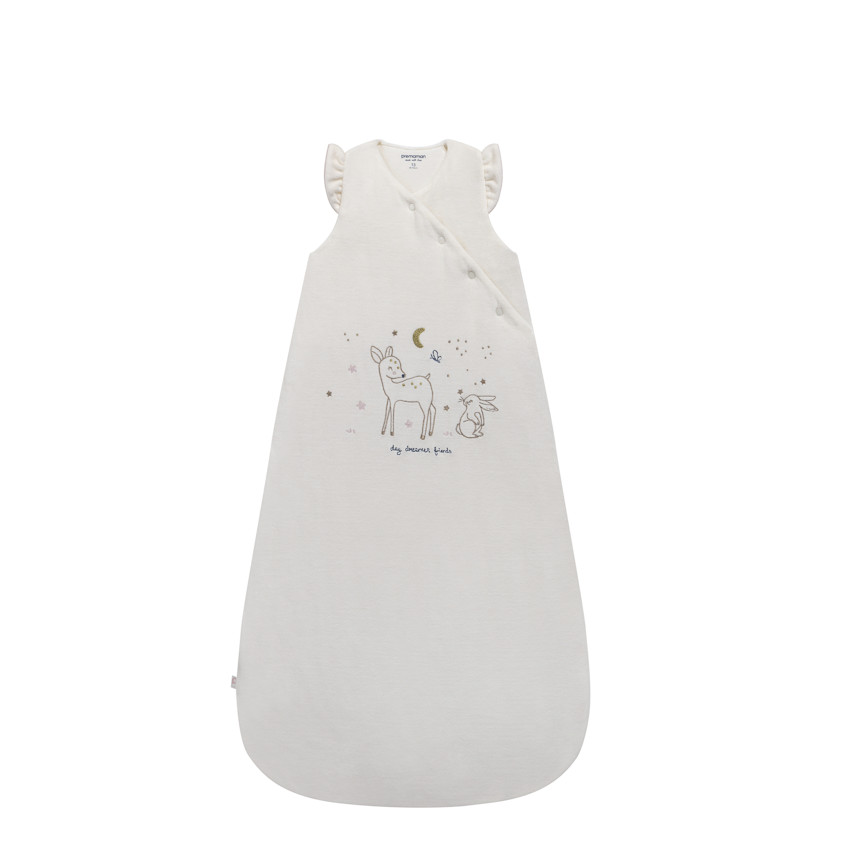 Gigoteuse sans manches TOG 3 en velours 18-36M Little Deer écru 