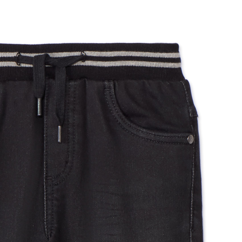 Jean droit à taille élastiquée et rayée pour garçon 