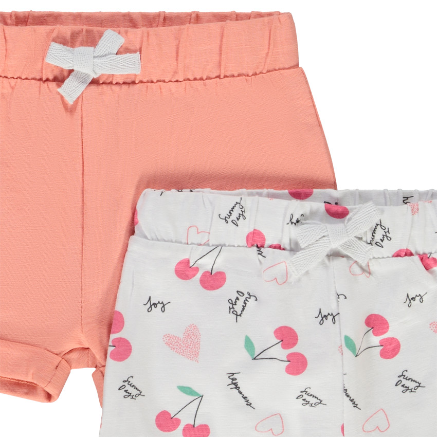 Lot de 4 shorts fantaisie élastiqués pour bébé fille 